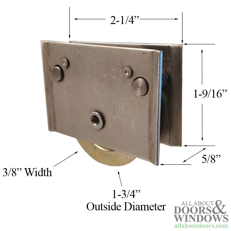 Roller Assembly for Sliding Patio Doors with Steel Housing 1.75 Inch Steel Ball Bearing Wheel Diameter - Roller Assembly for Sliding Patio Doors with Steel Housing 1.75 Inch Steel Ball Bearing Wheel Diameter