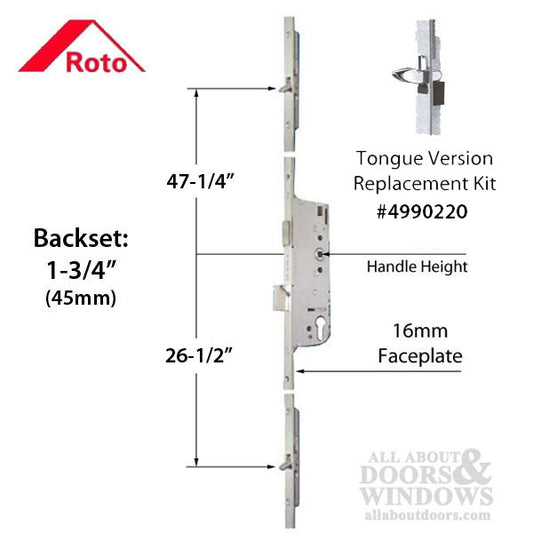 Roto Tongue 93 Multi-Point Lock 45mm - Discontinued, SEE NOTES