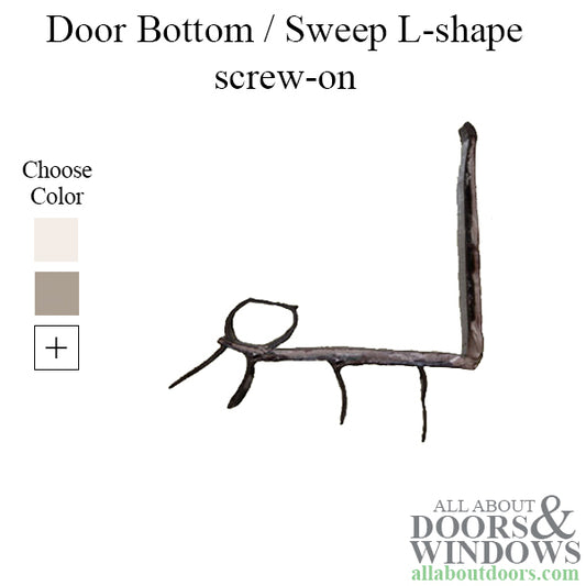 Door Bottom / Sweep, L-shape / Screw-on 36 Inch