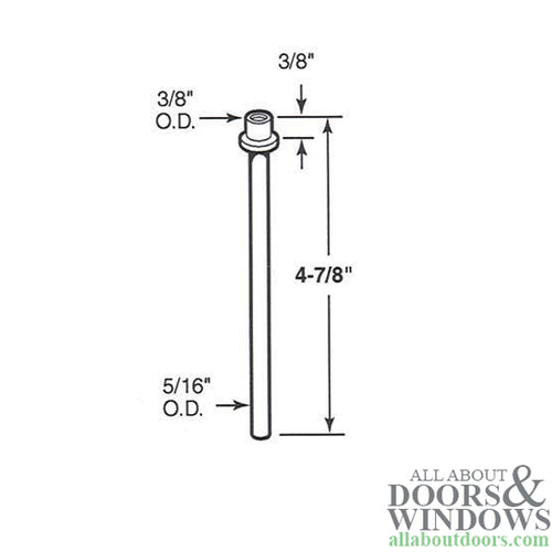 Pivot Rod, 5/16, Top - Pivot Rod, 5/16, Top