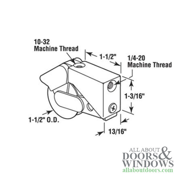 Sliding Door Roller  Steel Wheel Sliding Door Roller For Fleetwood and Fullview Doors 1.5 Inch Steel Wheel - Sliding Door Roller  Steel Wheel Sliding Door Roller For Fleetwood and Fullview Doors 1.5 Inch Steel Wheel