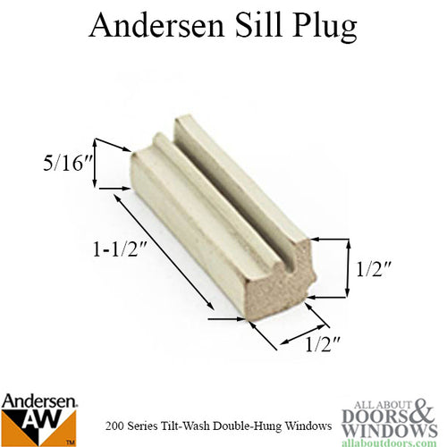 Sill Plug - 200 Series Tilt-Wash Double-Hung Windows - Sill Plug - 200 Series Tilt-Wash Double-Hung Windows