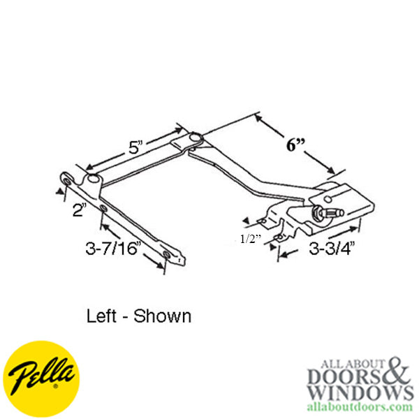 Pella Roto Operator Left Handed For Wood Casement and Clad Casement Windows From 1967 to 1993 - Pella Roto Operator Left Handed For Wood Casement and Clad Casement Windows From 1967 to 1993