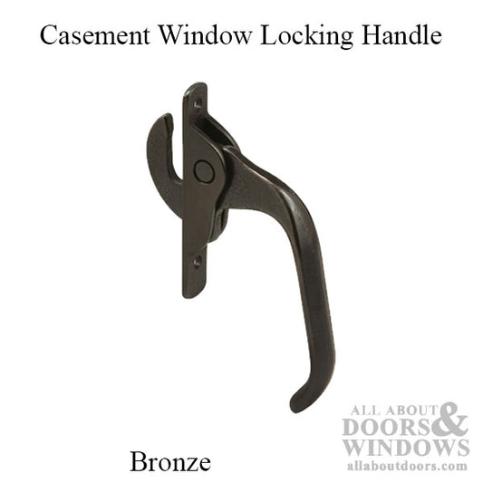 Casement Window Locking Handle, 2-3/8 , Zinc Diecast, Non-Handed - Bronze