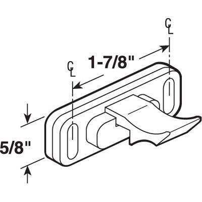 Latch - Vinyl and Aluminum Sash Hardware, Plastic - White - Latch - Vinyl and Aluminum Sash Hardware, Plastic - White