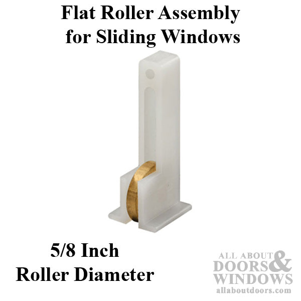 Roller Assembly (Flat) - Sliding Windows, Vertical Rail - Nylon / Brass - Roller Assembly (Flat) - Sliding Windows, Vertical Rail - Nylon / Brass