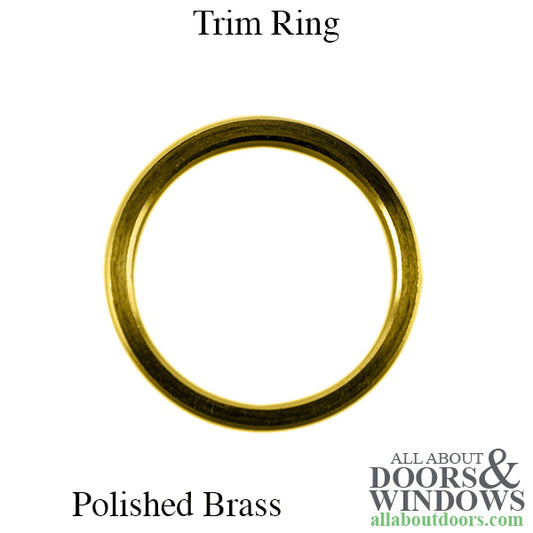 Trim Ring, 1/8" for Lori single cylinder Deadbolt 1-3/8" Door - Polished Brass