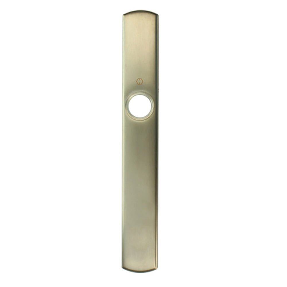 HOPPE Contemporary Exterior Backplate M216N for Inactive Handlesets - Satin Nickel - HOPPE Contemporary Exterior Backplate M216N for Inactive Handlesets - Satin Nickel