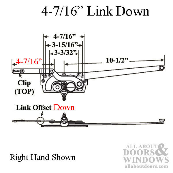Casement Operator Truth EntryGard, Right Hand, Offset down Link # 20810 - Casement Operator Truth EntryGard, Right Hand, Offset down Link # 20810