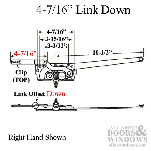 Casement Operator Truth EntryGard, Right Hand, Offset down Link # 20810 - Casement Operator Truth EntryGard, Right Hand, Offset down Link # 20810