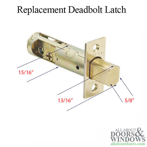 Latch, Deadbolt 2-3/4  Square Corners - Choose Color - Latch, Deadbolt 2-3/4  Square Corners - Choose Color