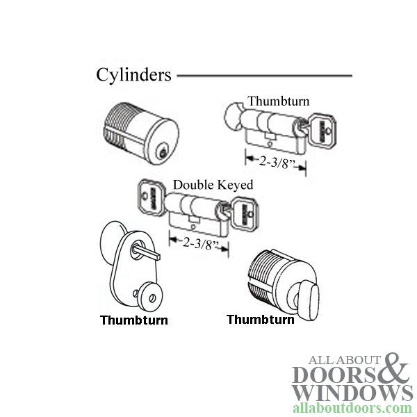 Marks Euro SlimLine Double key Profile Cylinder, Kwikset - Choose Color - Marks Euro SlimLine Double key Profile Cylinder, Kwikset - Choose Color