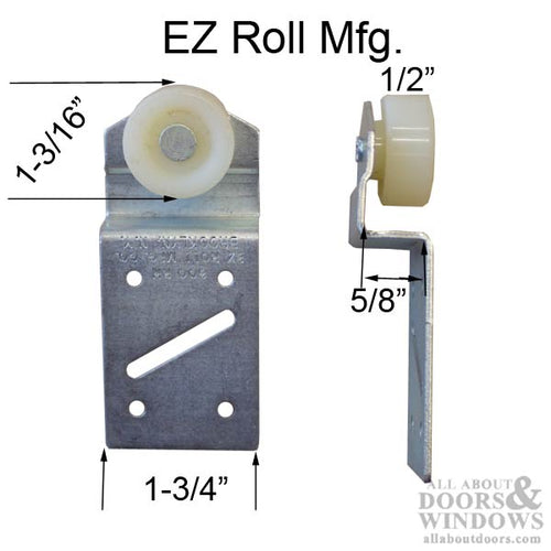 1-3/16 inch wheel, 5/8 offset, Wide Flat Nylon Roller- Acme 3000 - 1-3/16 inch wheel, 5/8 offset, Wide Flat Nylon Roller- Acme 3000