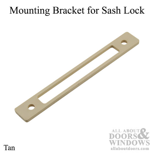 Mounting Bracket, Vinyl for Single or Multipoint Sash Lock - Tan