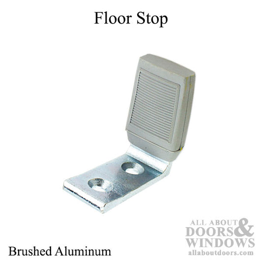 Floor Stop - Brushed Aluminum - 2-11/16 Inch