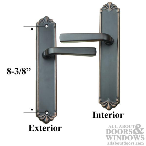 Sion Handle Set for Semi-Active Pella Door, Left - Oil Rubbed Bronze - Sion Handle Set for Semi-Active Pella Door, Left - Oil Rubbed Bronze