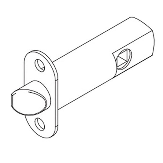 Hoppe HBL Tubular Passage Latch, 2-3/4" (70mm) Backset, Brass Tongue