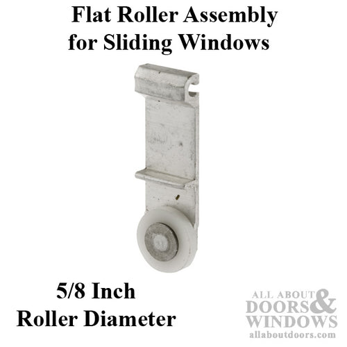 Roller Assembly (Flat) - Sliding Windows, Vertical Rail - Aluminum / Nylon - Roller Assembly (Flat) - Sliding Windows, Vertical Rail - Aluminum / Nylon