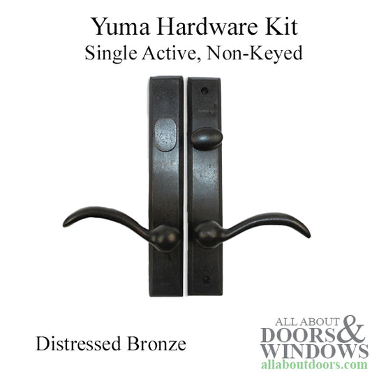 Andersen Yuma Single Door Hardware Kit - Active, Non-Keyed - Distressed Bronze