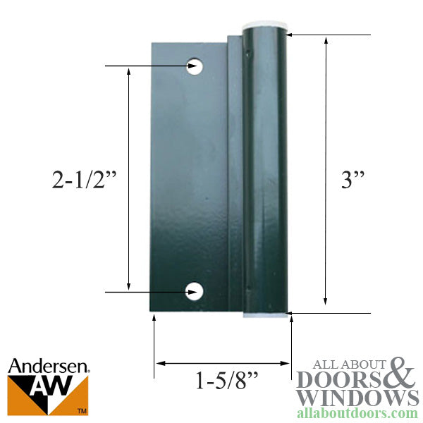 Hinge Leaf, Screen Door, Lower - Forest Green - Hinge Leaf, Screen Door, Lower - Forest Green