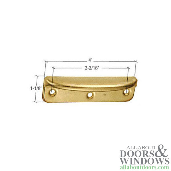 Sash Lift - Wood Sash Hardware, Stamped Steel - Polished Brass - Sash Lift - Wood Sash Hardware, Stamped Steel - Polished Brass