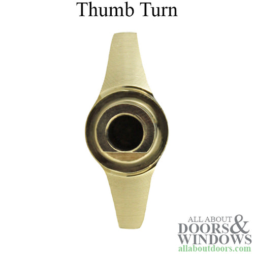Thumb Turn Kit for Emtek Multipoint Lock Trim Polished Brass - Thumb Turn Kit for Emtek Multipoint Lock Trim Polished Brass