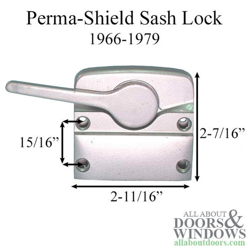 Blemished Andersen Perma-Shield Left-Handed Sash Lock, 1966-74 - Silver, Discontinued - Blemished Andersen Perma-Shield Left-Handed Sash Lock, 1966-74 - Silver, Discontinued