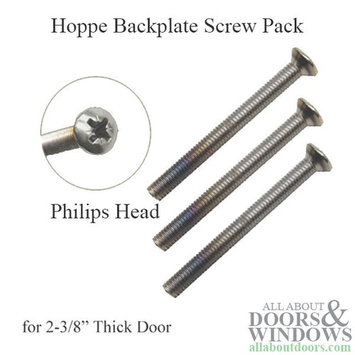 M5 x 70mm Handle Screws, 3 pack - 2-3/8 inch thick door - Antique Nickel / Dark Bronze Metallic - - M5 x 70mm Handle Screws, 3 pack - 2-3/8 inch thick door - Antique Nickel / Dark Bronze Metallic -