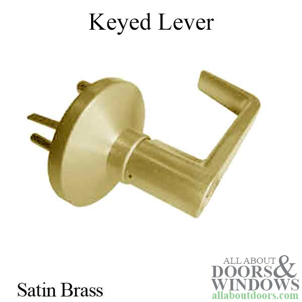 Keyed Lever Trim - Satin Brass - Keyed Lever Trim - Satin Brass
