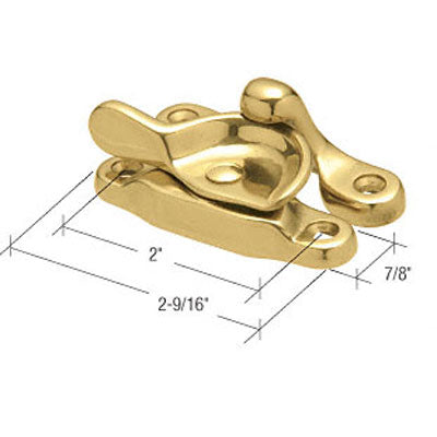 Sash/Cam Lock - Wood Sash Hardware, Solid Brass - Polished Brass - Sash/Cam Lock - Wood Sash Hardware, Solid Brass - Polished Brass