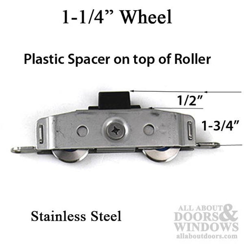 Milgard Class Series Dual Wheel Roller For Vinyl Sliding Doors 1.25 Inch Steel Wheel With Metal Housing - Milgard Class Series Dual Wheel Roller For Vinyl Sliding Doors 1.25 Inch Steel Wheel With Metal Housing