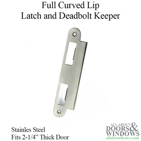 Latch & Deadbolt Strike Plate, 57mm Extended, 2-1/4 Door