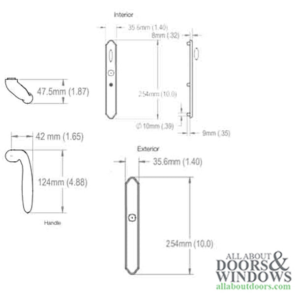 Hoppe HLS 9000 Sliding Door, Verona M151VK/2170N, Fixed Dummy - White - Hoppe HLS 9000 Sliding Door, Verona M151VK/2170N, Fixed Dummy - White