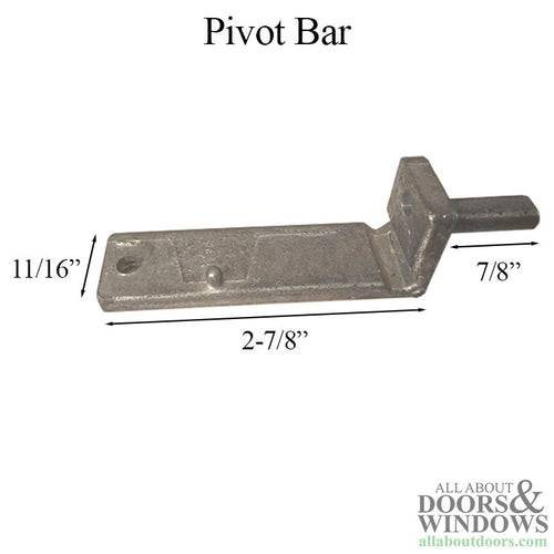 Pivot Bar, Zinc Die Cast, No Finish - Right Hand - Pivot Bar, Zinc Die Cast, No Finish - Right Hand