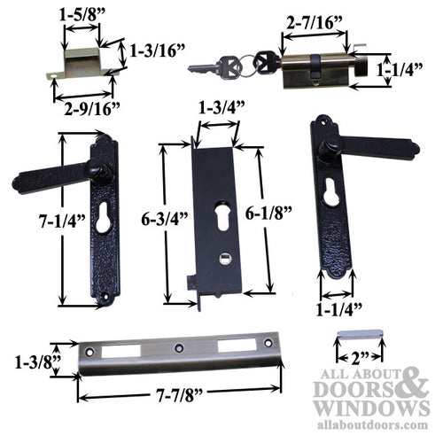 Academy Security Door Mortise Lock Complete with Key Cylinder - Academy Security Door Mortise Lock Complete with Key Cylinder