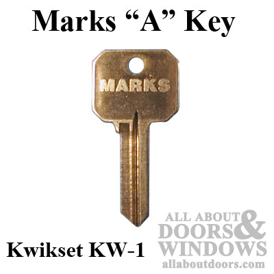 Marks A key way, KW1 5 pin  Keyblanks - Marks A key way, KW1 5 pin  Keyblanks