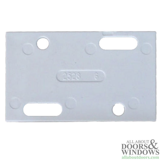 Sliding Patio Door Keeper Shim Plastic 1-1/2" x 2-1/2" x 1/8"