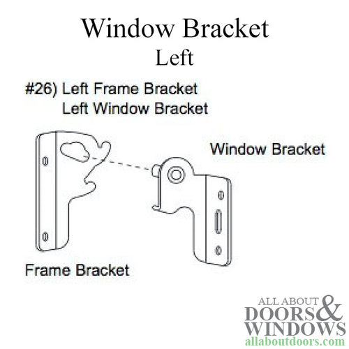 Weather Shield  Visions 2000 Basement window Top Frame Bracket, LH - Weather Shield  Visions 2000 Basement window Top Frame Bracket, LH