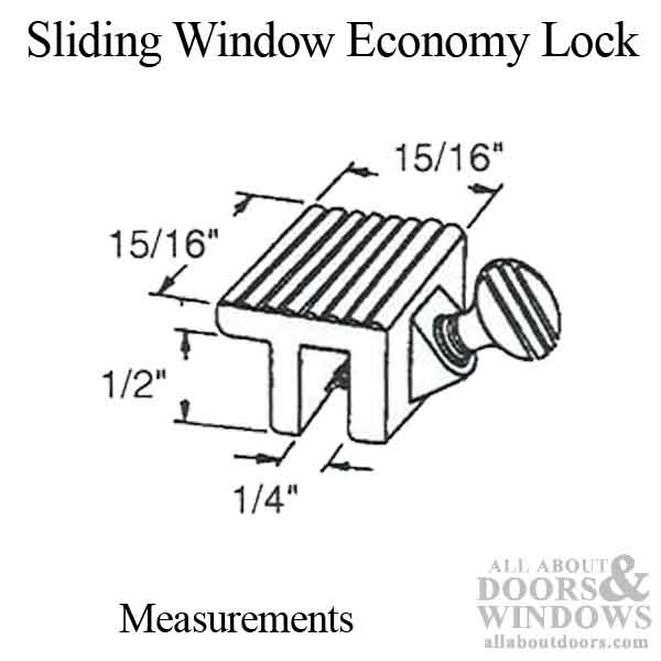 Sliding Window Economy Locks, 2 pack, Choose Color - Sliding Window Economy Locks, 2 pack, Choose Color