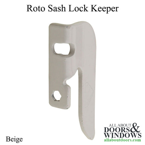 Roto Sash Lock Hook, Flange Keeper in Beige - Roto Sash Lock Hook, Flange Keeper in Beige