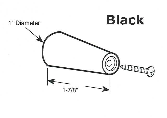 Black Rubber Bumper for Sliding Patio Door 1 Inch - Black Rubber Bumper for Sliding Patio Door 1 Inch