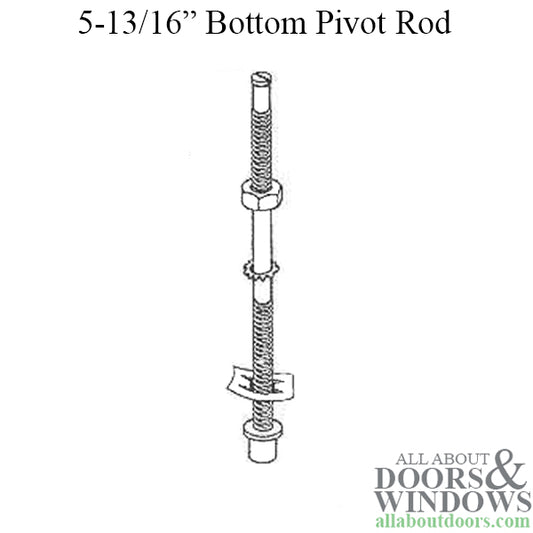 Pivot Rod, 1/4 inch,  Bottom, Threaded,  Metal bi-fold Door