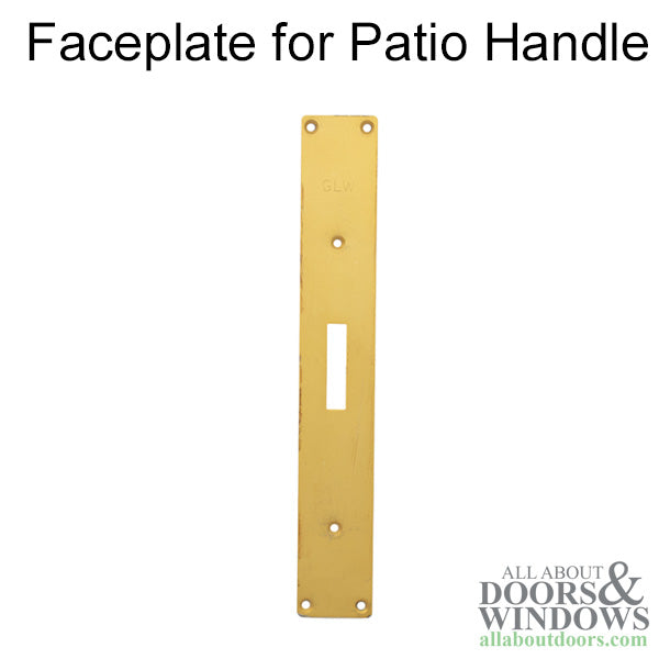 Faceplate for Patio Door Handles Gold Faceplate Blemished - Faceplate for Patio Door Handles Gold Faceplate Blemished
