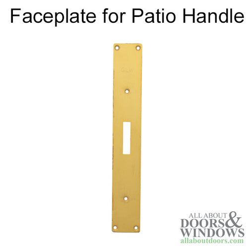 Faceplate for Patio Door Handles Gold Faceplate Blemished - Faceplate for Patio Door Handles Gold Faceplate Blemished