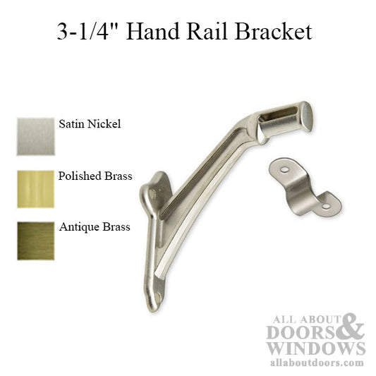 3-1/4 inch Handrail Bracket, Zinc - Choose Color