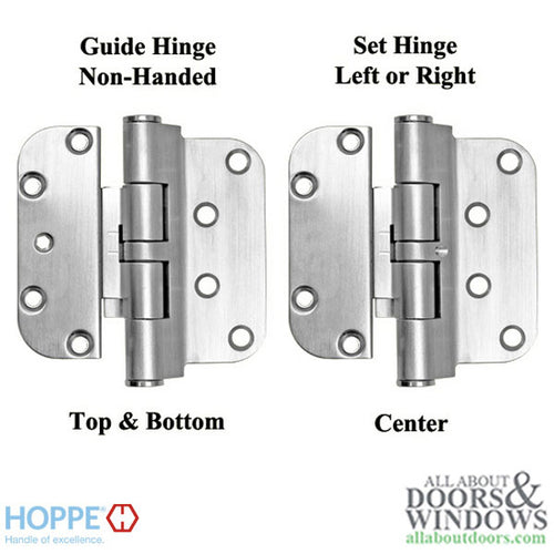 Hoppe F9714 2009 Set Hinge RHI / LHO Black - Hoppe F9714 2009 Set Hinge RHI / LHO Black