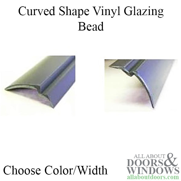 Vinyl Glazing Bead, Curved Shape, Cut in 6' Lengths - Vinyl Glazing Bead, Curved Shape, Cut in 6' Lengths