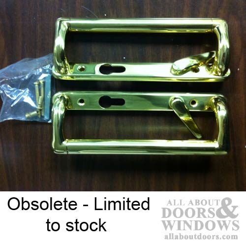 Champion Cologne Active Patio Door Handleset, Euro Cylinder - Brass - Champion Cologne Active Patio Door Handleset, Euro Cylinder - Brass