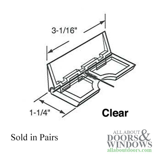 Patio Door Security Flip-Lock Pair - Clear - Patio Door Security Flip-Lock Pair - Clear