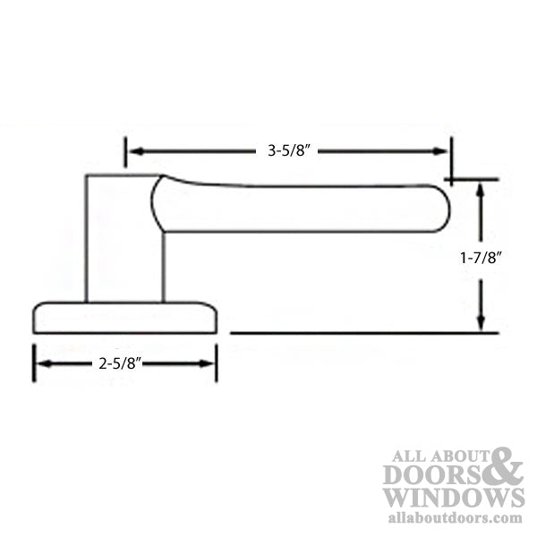 Kwikset Delta Dummy Door Lever Pair Polished Chrome Delta Door Handle Set Kwikset 487DL-26 - Kwikset Delta Dummy Door Lever Pair Polished Chrome Delta Door Handle Set Kwikset 487DL-26